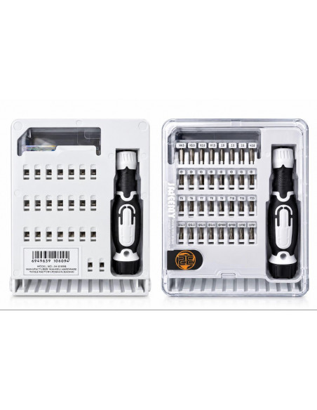 Destornillador 32 en1 con pinza de precisión (Blanco)