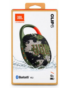 Altavoz Inalámbrico Portátil con Bluetooth JBL CLIP 5 (Camuflaje)
