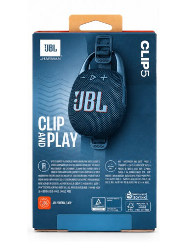 Altavoz Inalámbrico Portátil con Bluetooth JBL CLIP 5 (Azul)