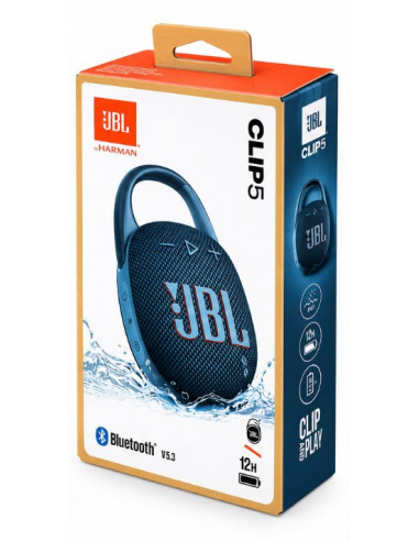 Altavoz Inalámbrico Portátil con Bluetooth JBL CLIP 5 (Azul)