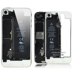 Tapa Transparente Blanco iPhone 4