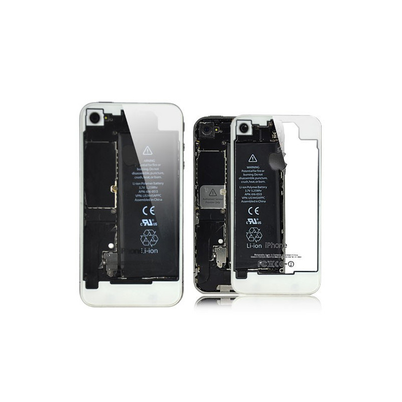 Tapa Transparente Blanco iPhone 4