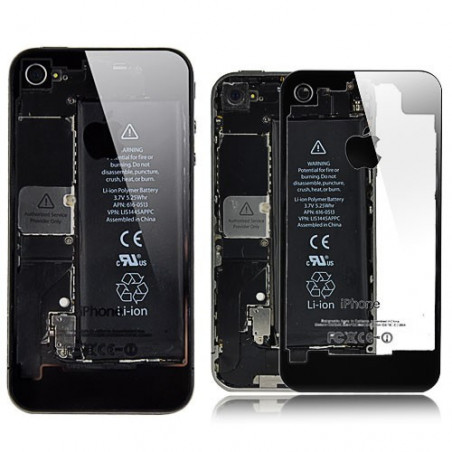 Tapa Transparente Negra iPhone 4