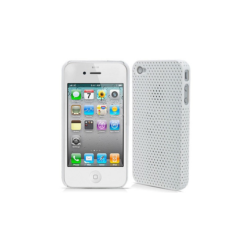 Carcasa Perforada iPhone 4 - Blanco