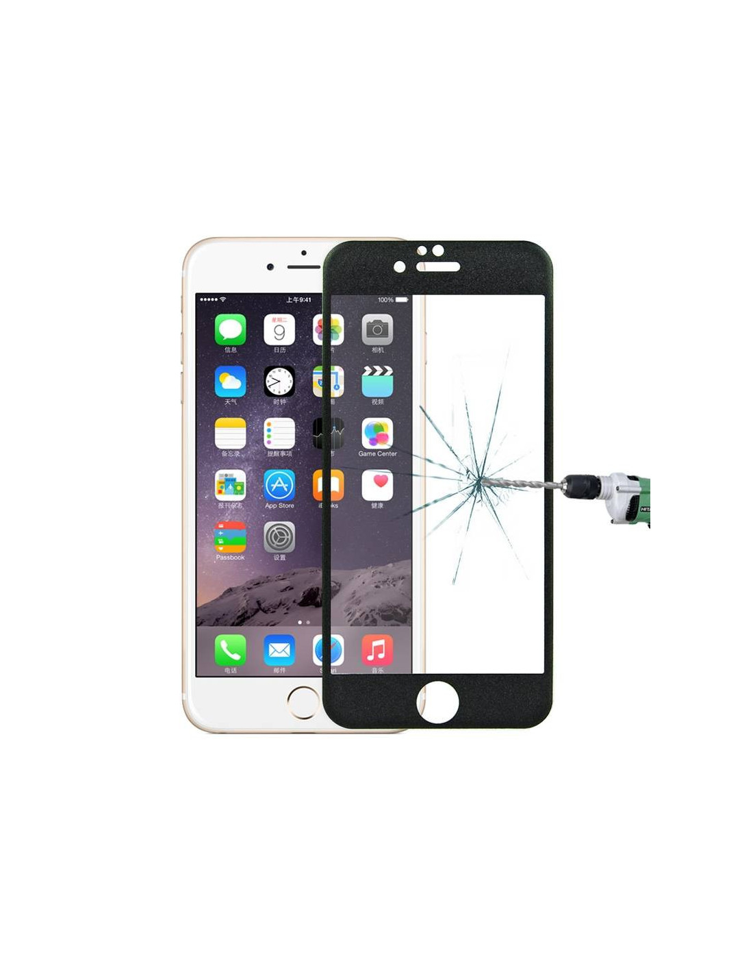 PROTECTOR PANTALLA 3D PARA IPHONE8 PLUS, CRISTAL TEMPLADO + F. CARBONO