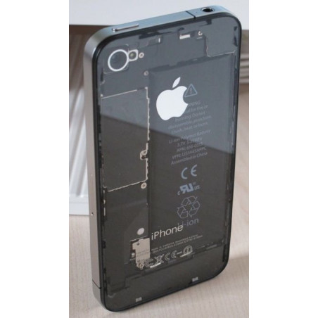 Tapa Transparente Negra iPhone 4