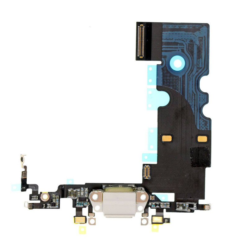 Flex Conector de carga microfono iPhone 8 (Blanco)