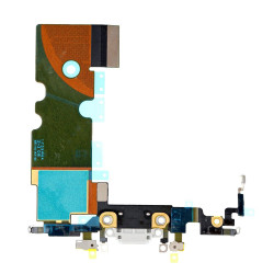 Flex Conector de carga microfono iPhone 8 (Blanco) 2