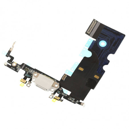 Flex Conector de carga microfono iPhone 8 (Blanco)
