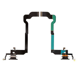 Flex Conector de carga microfono iPhone X (Negro) 2