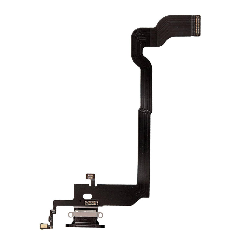 Flex Conector de carga microfono iPhone X (Negro)