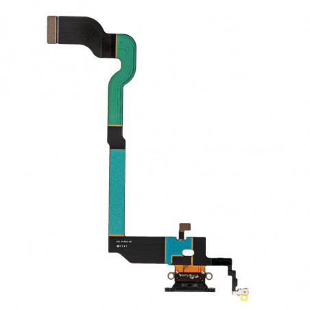 Flex Conector de carga microfono iPhone X (Negro)