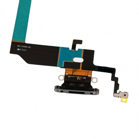 Flex Conector de carga microfono iPhone X (Negro)