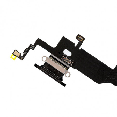 Flex Conector de carga microfono iPhone X (Negro)