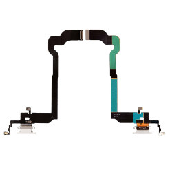 Flex Conector de carga microfono iPhone X (Blanco) 2