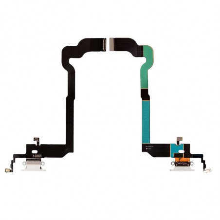Flex Conector de carga microfono iPhone X (Blanco)
