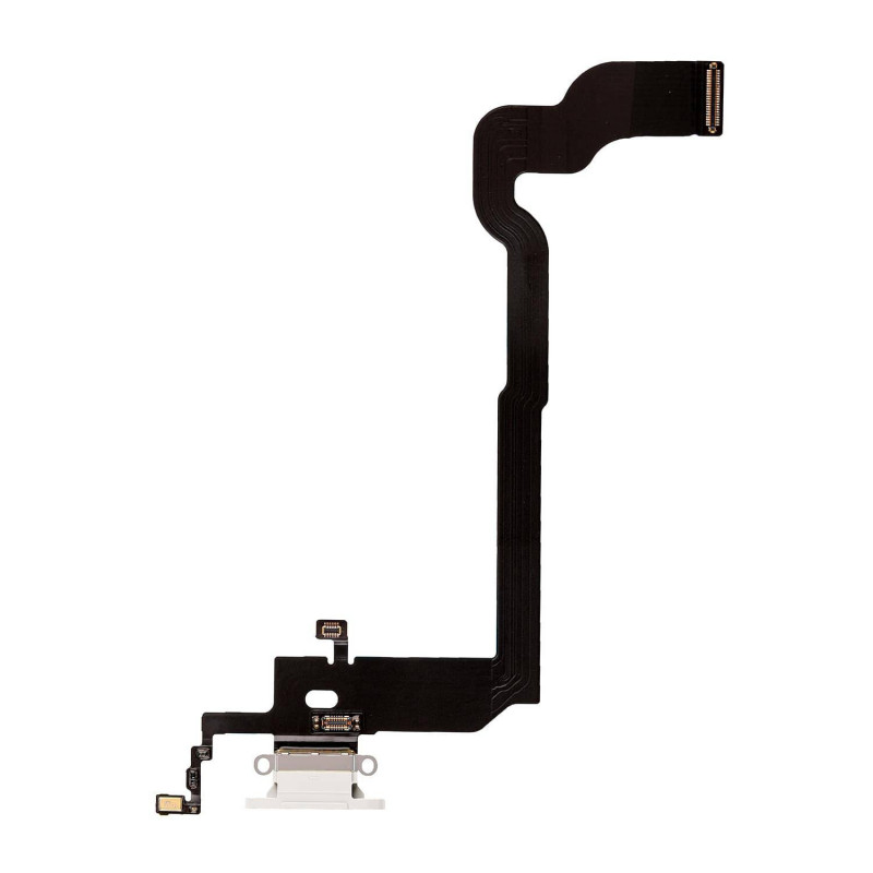 Flex Conector de carga microfono iPhone X (Blanco)