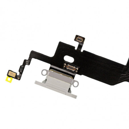 Flex Conector de carga microfono iPhone X (Blanco)