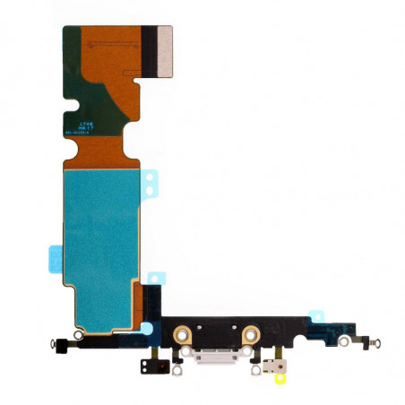 Flex Conector de carga microfono iPhone 8 Plus (Blanco)