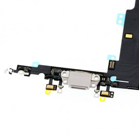Flex Conector de carga microfono iPhone 8 Plus (Blanco)