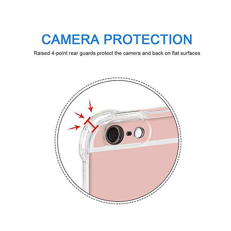 Carcasa Silicona Transparente Anti-Choque iPhone 6 6S