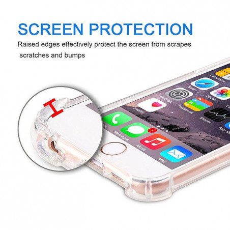 Carcasa Silicona Transparente Anti-Choque iPhone 7 8
