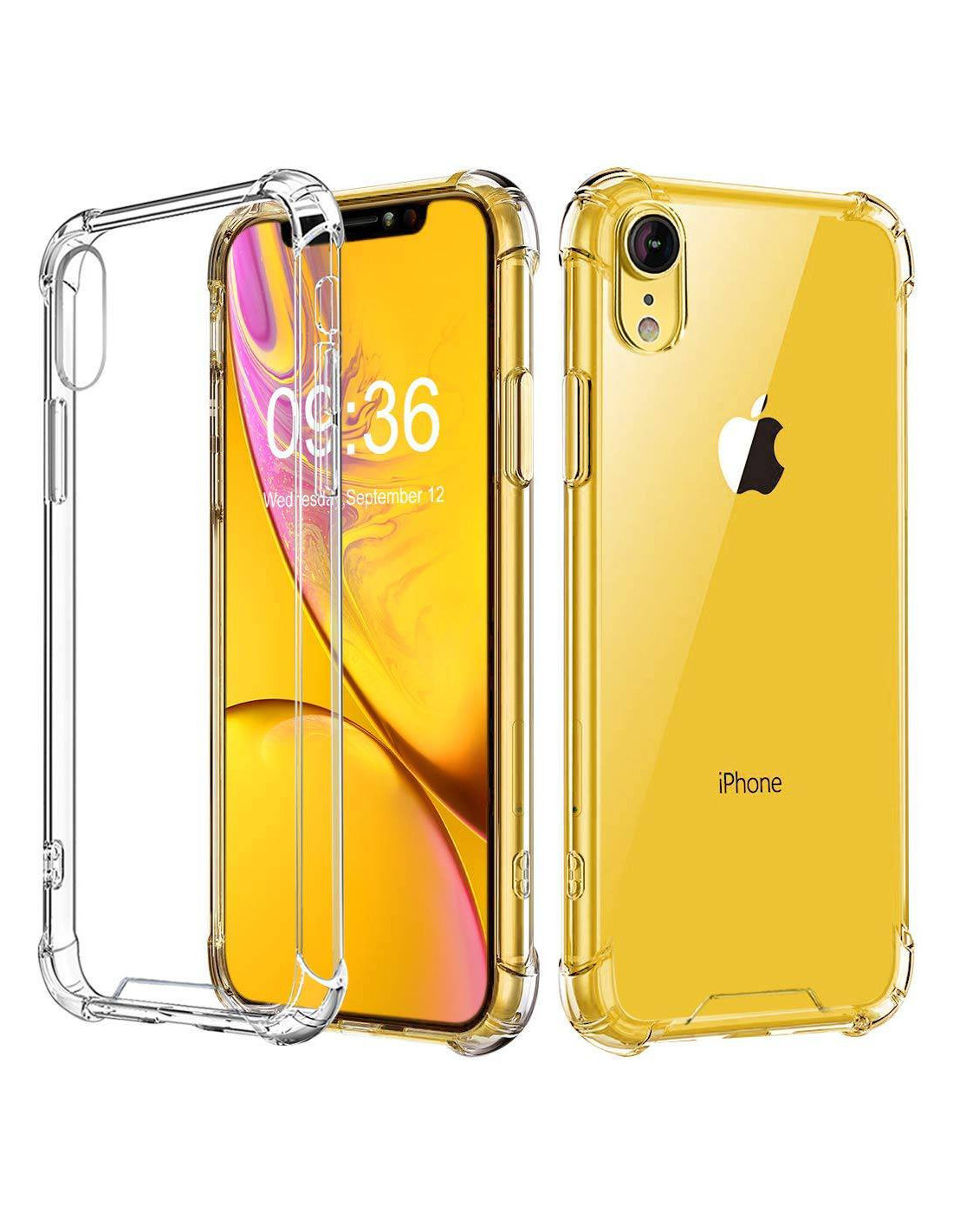 Pevita Funda Transparente para iPhone XR [1,5 mm] Anti-amarillea