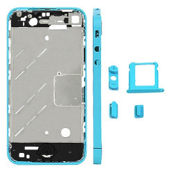 CHASIS METAL IPHONE 4 AZUL CLARO