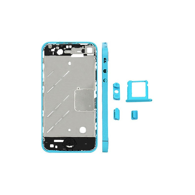 CHASIS METAL IPHONE 4 AZUL CLARO