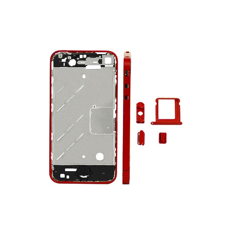 CHASIS METAL IPHONE 4 ROJO