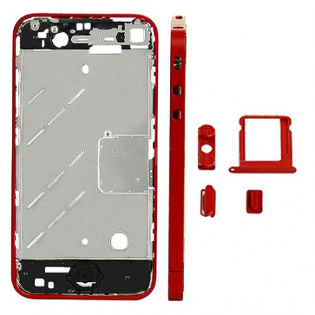 CHASIS METAL IPHONE 4 ROJO