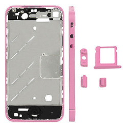 CHASIS METAL IPHONE 4 ROSA