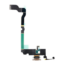 Flex Conector de carga microfono iPhone XS Max (Oro) (Original) 2