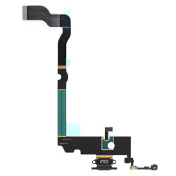 Flex Conector de carga microfono iPhone Xs A2097 (Negro) 2