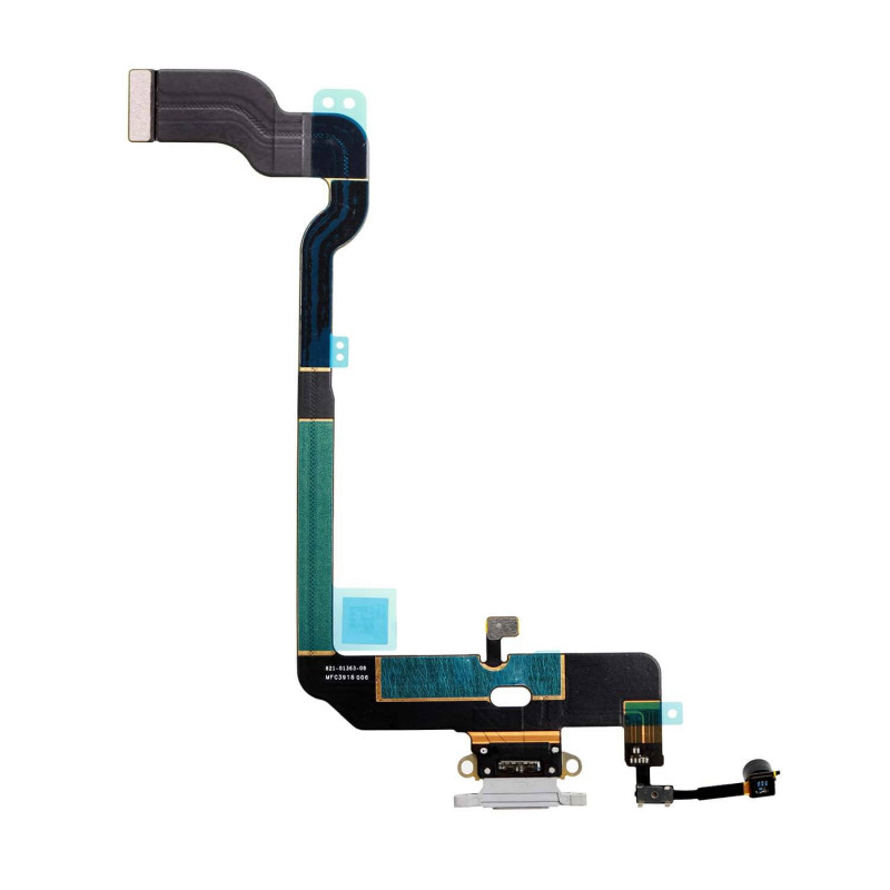 Flex Conector de carga microfono iPhone Xs A2097 (Negro)