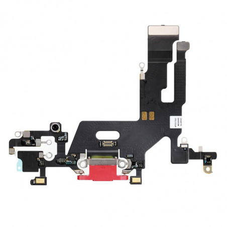 Flex Conector de carga microfono iPhone 11 A2221 (Rojo)