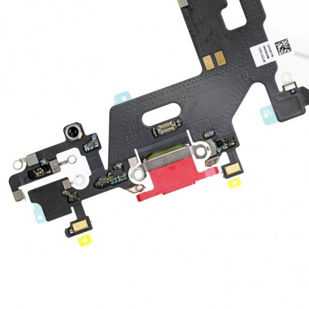 Flex Conector de carga microfono iPhone 11 A2221 (Rojo)