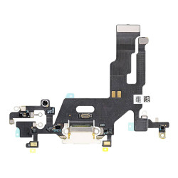 Flex Conector de carga microfono iPhone 11 (Blanco) (Original) 2