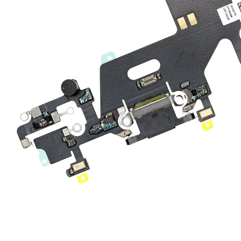 Flex de carga micrófono iPhone 11 (Original) (Negro)