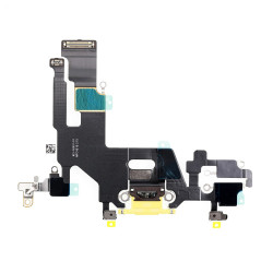 Flex Conector de carga microfono iPhone 11 (Amarillo) (Original)