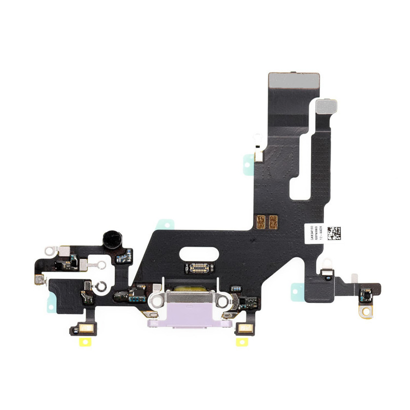 Flex Conector de carga microfono iPhone 11 (Purpura) (Original)