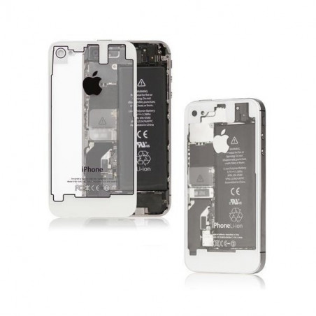 Tapa Trasera transpartente iPhone 4S - Blanca