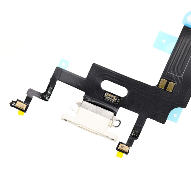 Flex Conector de carga microfono iPhone XR A2105 (Blanco)