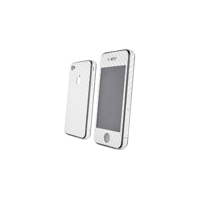 Skin Carbono iPhone 4 - Blanco