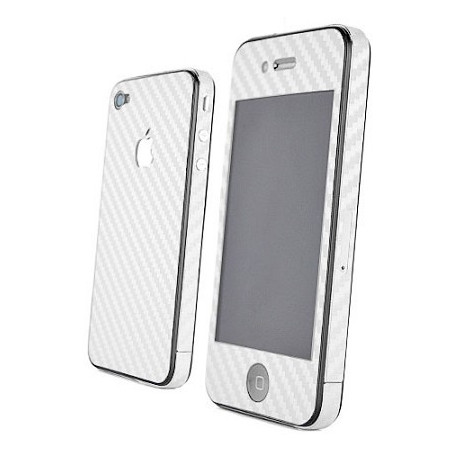 Skin Carbono iPhone 4 - Blanco