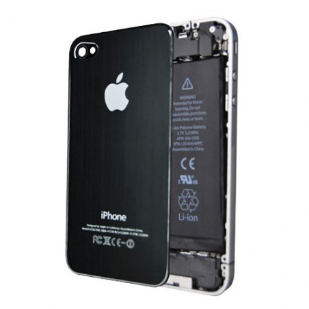 Tapa Trasera Metal Cepillado iPhone 4 - Negra