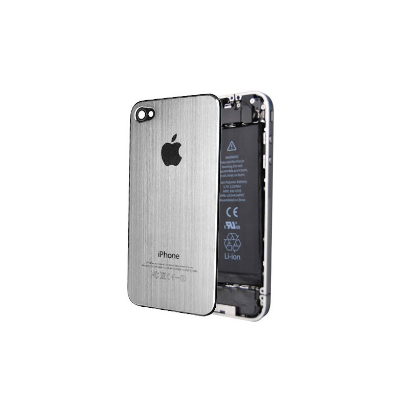 Tapa Trasera Metal Cepillado iPhone 4 - Plata