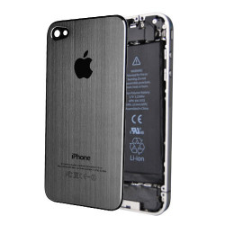 Tapa Trasera Metal Cepillado iPhone 4 - Gris