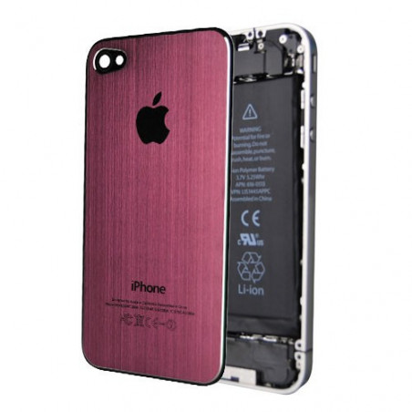 Tapa Trasera Metal Cepillado iPhone 4 - Rosa