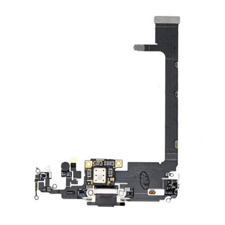 Flex Conector de carga micrófono iPhone 11 Pro Max (Negro) (Original)